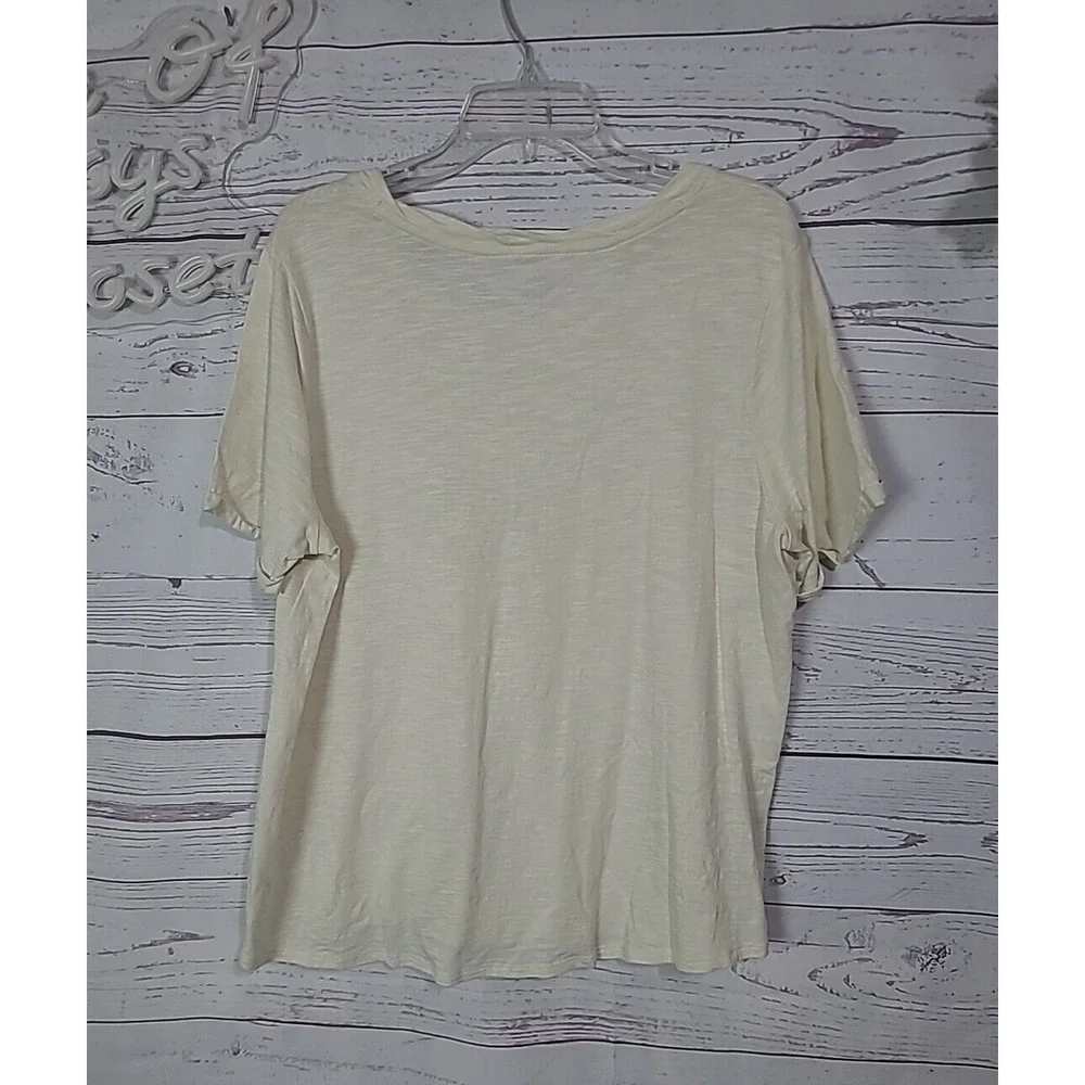 Cato Ivory Floral A Little Southern Charm Short Sleeve Top Womans Size 18/20W - Picture 2 of 5